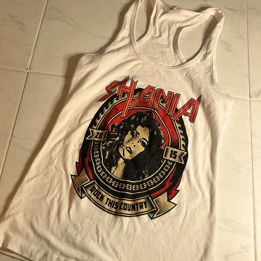Shania Twain 2015 rock this country tank top Graphic Tank Top. EUC!